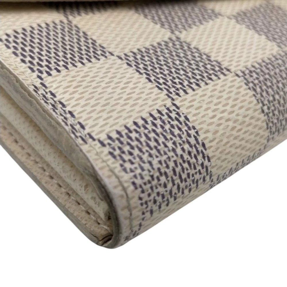 644268BC (L3) Louis Vuitton Walelt Long White Damier Azur - Picture 4 of 10